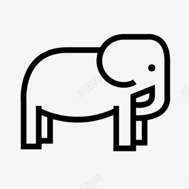 大象动物动物园图标图标