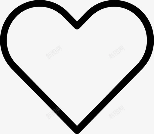 心脏1px心率喜欢图标svg_新图网 https://ixintu.com 喜欢 心率 心脏1px 行