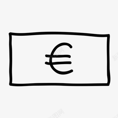 欧元票据银行金融图标图标