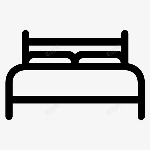 床被褥卧室图标svg_新图网 https://ixintu.com 卧室 家具 床 床头板 枕头 睡眠 被褥