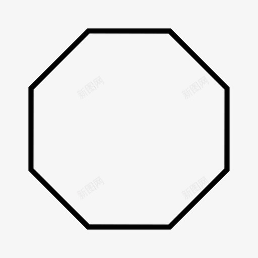 八角形几何学多边形图标svg_新图网 https://ixintu.com 八角形 几何学 多边形 形状