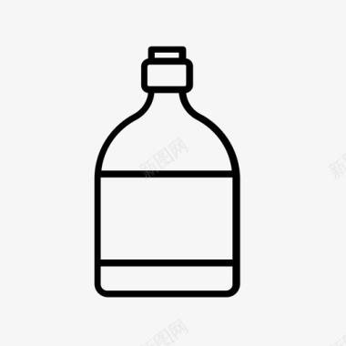 酒精瓶伏特加威士忌图标图标