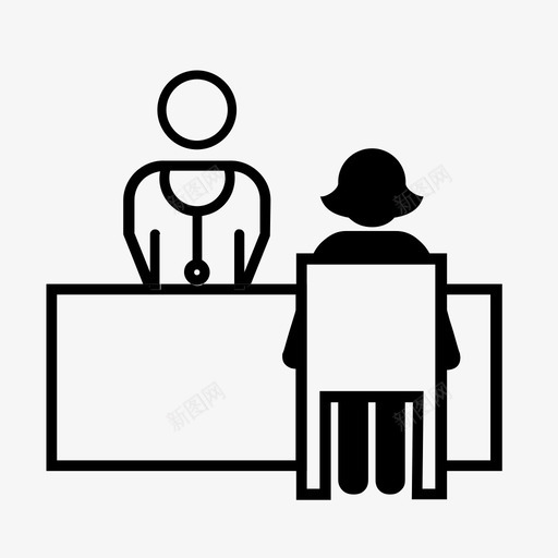 医生咨询检查医院图标svg_新图网 https://ixintu.com 医生咨询 医生访问 医院 检查
