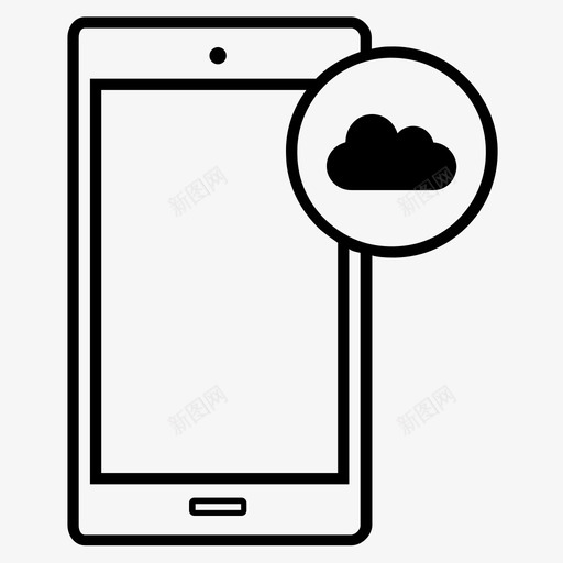 智能手机云android在线图标svg_新图网 https://ixintu.com android 在线 存储 手机云 智能手机云