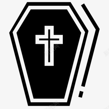 棺材埋葬死亡图标图标