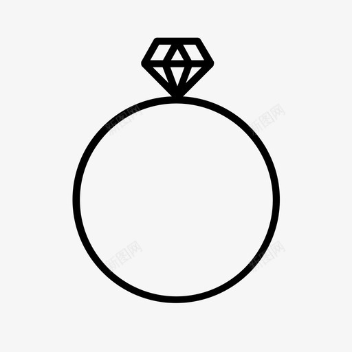 订婚戒指钻石珠宝图标svg_新图网 https://ixintu.com 婚礼 珠宝 订婚戒指 钻石