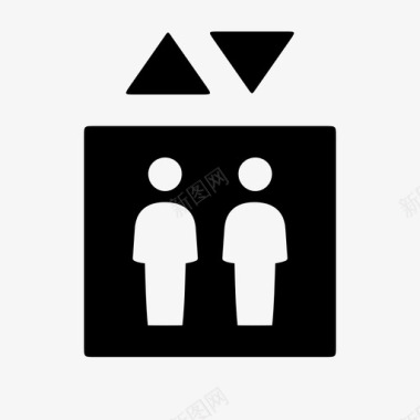 电梯人员电梯交通工具图标图标