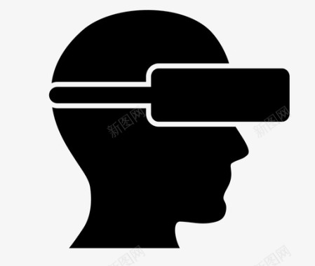 虚拟现实眼镜3d视觉图标图标