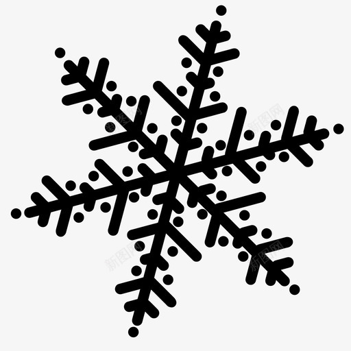 雪花圣诞节冬天图标svg_新图网 https://ixintu.com 冬天 圣诞节 让它下雪 雪花