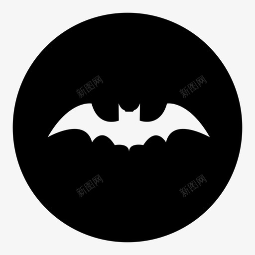 蝙蝠万圣节月亮图标svg_新图网 https://ixintu.com 万圣节 吸血鬼 恐怖 月亮 蝙蝠