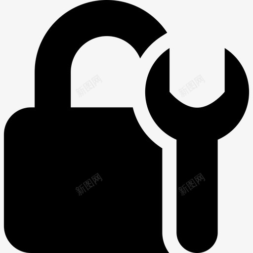上锁的挂锁和扳手工具工具和器具钥匙和锁图标svg_新图网 https://ixintu.com 上锁的挂锁和扳手工具 工具和器具 钥匙和锁