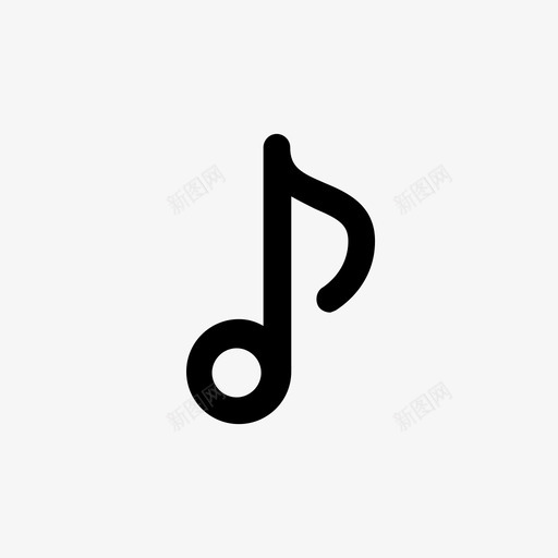 第八个音符音乐音符图标svg_新图网 https://ixintu.com 乐谱 写作 第八个音符 音乐 音符 颤音