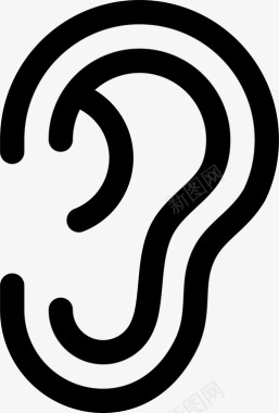 耳朵听觉人图标图标