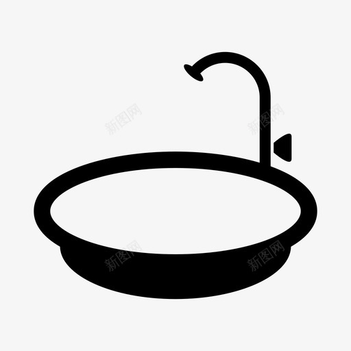 洗手盆清洁剂洗手池图标svg_新图网 https://ixintu.com 家用家具 水 水槽 洗手池 洗手盆 清洁剂