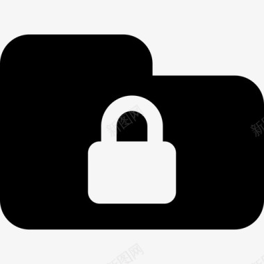 带闭合挂锁安全装置钥匙和锁的文件夹锁符号图标图标