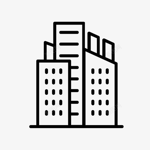 城市公寓亚洲图标svg_新图网 https://ixintu.com 亚洲 公寓 办公室 城市 建筑