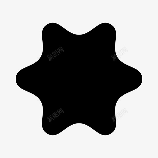 星形装饰几何形图标svg_新图网 https://ixintu.com 6角 几何形 实心圆形星形 星形 装饰