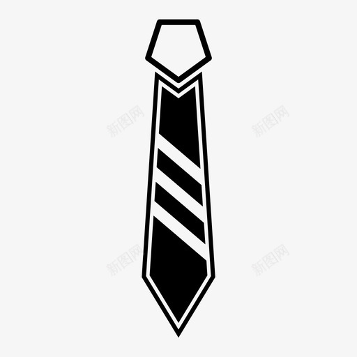 领带正式领带西装图标svg_新图网 https://ixintu.com 制服 正式领带 衣服 西装 领带