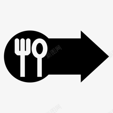 餐厅位置方向向下箭头图标图标
