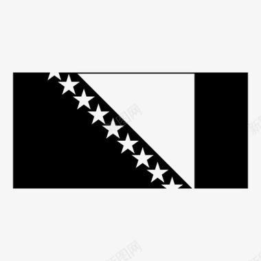 波黑国旗国家国旗图标图标