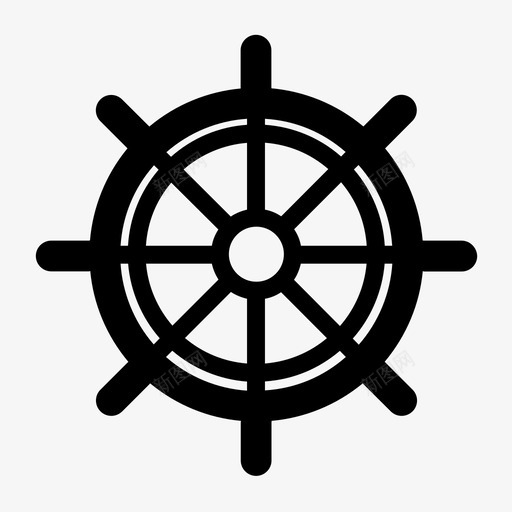 舵手航海船图标svg_新图网 https://ixintu.com 航海 航海设备 舵手 船 轮子