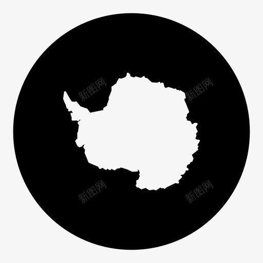 南极洲大陆地图图标svg_新图网 https://ixintu.com 世界地图圈 南极洲 地区 地图 大陆