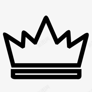 王冠黄金国王图标图标