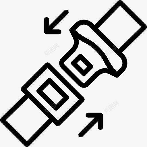 安全带汽车零件图标svg_新图网 https://ixintu.com smashicons汽车零件概述 安全带 汽车 车辆 零件