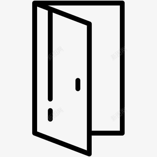 门建筑门入口图标svg_新图网 https://ixintu.com 入口 大门 建筑门 开门 房地产泡沫图标 门