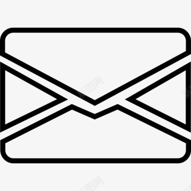 电子邮件封闭式信封轮廓界面办公室图标图标