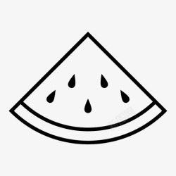 堆积的西瓜片西瓜片食物水果图标高清图片