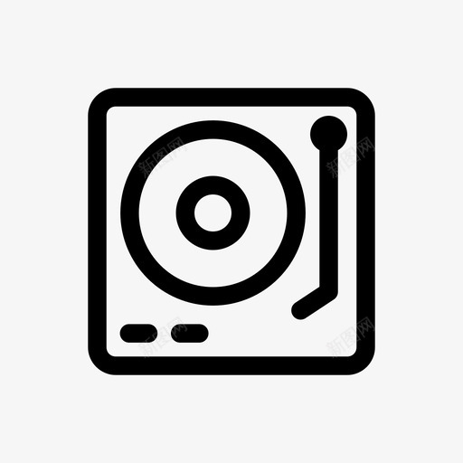 转盘音频音乐图标svg_新图网 https://ixintu.com 唱片 播放器 转盘 音乐 音频