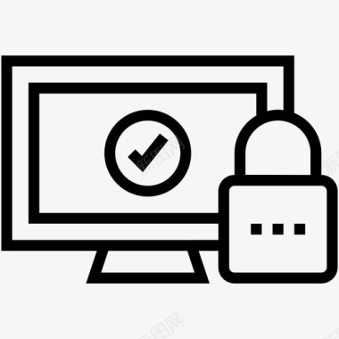 计算机安全访问计算机登录图标图标