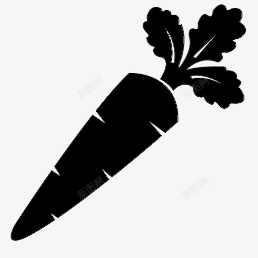 胡萝卜食物健康图标svg_新图网 https://ixintu.com 健康 胡萝卜 蔬菜 食物
