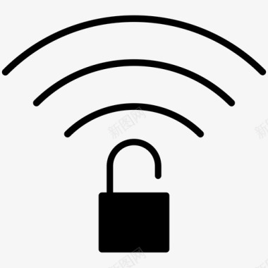 无防护连接锁定wifi图标图标