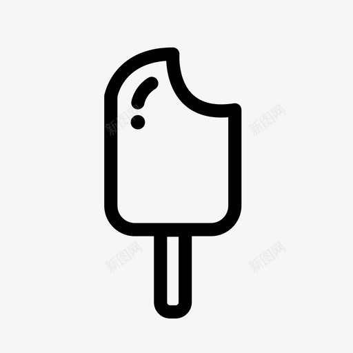 冰棒美味冰图标svg_新图网 https://ixintu.com 冰 冰棒 冰淇淋 夏天 美味 食物