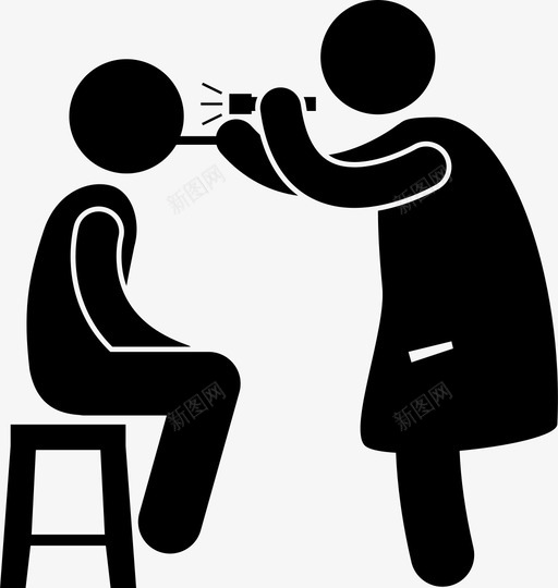 医生检查诊所检查图标svg_新图网 https://ixintu.com 体检 医生检查 检查 疾病 病人 诊所