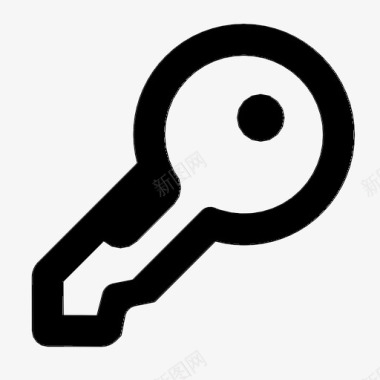钥匙锁通行证图标图标