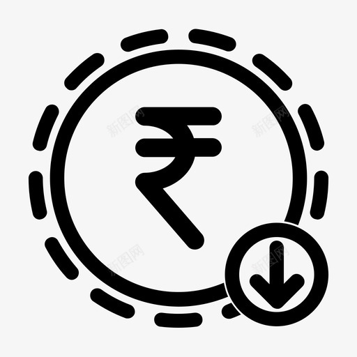 货币印度卢比支付图标svg_新图网 https://ixintu.com 卢比 印度卢比 支付 货币下载