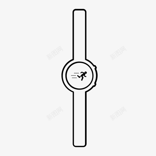 gps手表跑步运动图标svg_新图网 https://ixintu.com gps手表 越野跑 跑步 运动 运动手表
