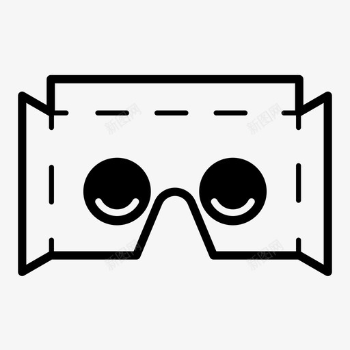 谷歌纸板360视频虚拟现实图标svg_新图网 https://ixintu.com 360视频 虚拟现实 虚拟现实眼镜 谷歌纸板