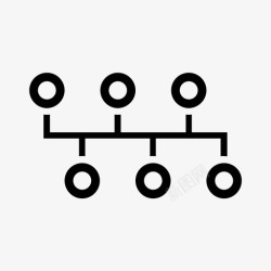 计算机网络系统总线网络计算机交换机图标高清图片