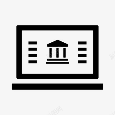 网上银行互联网笔记本电脑图标图标