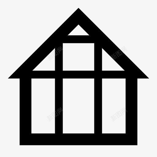 框架建筑房屋框架图标svg_新图网 https://ixintu.com 建筑 房屋框架 有用的建筑图标 框架 框架房屋