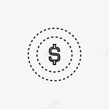 美元硬币现金金融图标图标