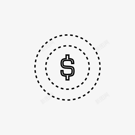 美元硬币现金金融图标svg_新图网 https://ixintu.com 现金 美元硬币 货币 金融