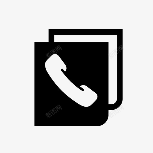 电话簿联系人号码图标svg_新图网 https://ixintu.com 号码 小图标set2通信 电话簿 联系人