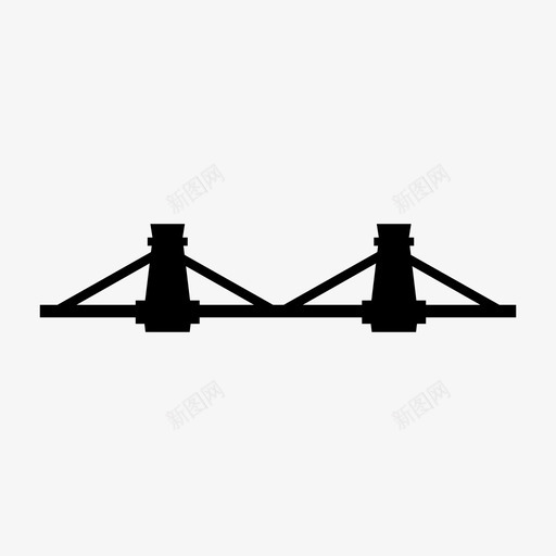 桥梁建筑结构图标svg_新图网 https://ixintu.com 堤道 建筑 建筑物 桥梁 结构