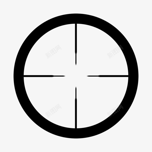十字准线瞄准来复枪图标svg_新图网 https://ixintu.com 十字准线 圆瞄准镜 来复枪 狙击镜 狙击镜头 瞄准 瞄准镜