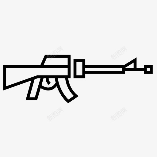 m16枪步枪图标svg_新图网 https://ixintu.com m16 m16武器 枪 步枪 武器